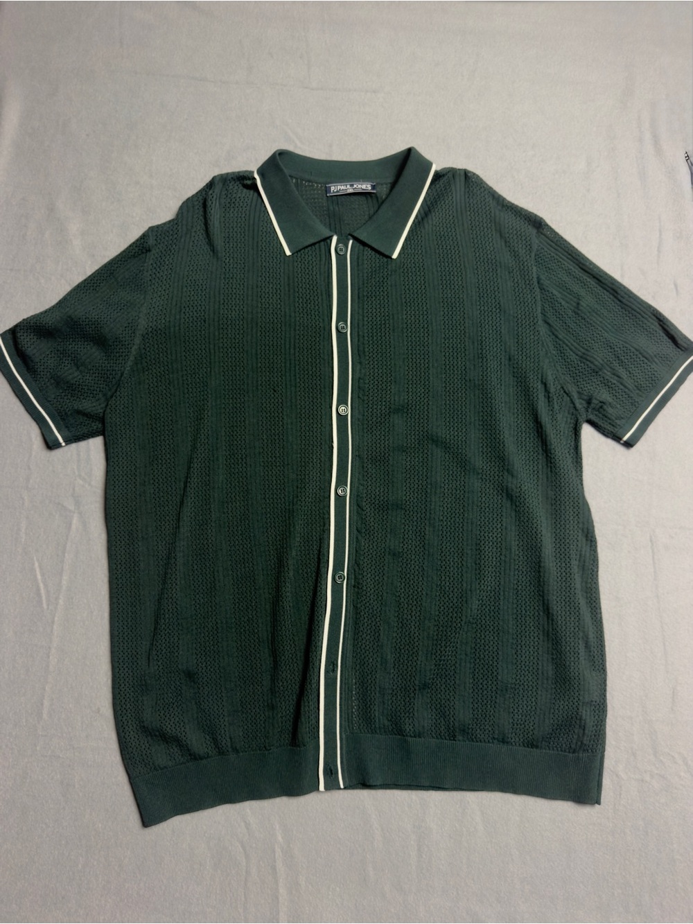PJ Paul Jones Men's Forest Green Polo with White Trim